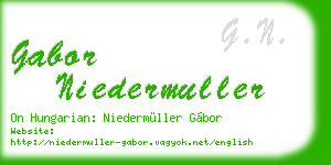 gabor niedermuller business card