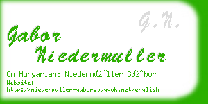 gabor niedermuller business card